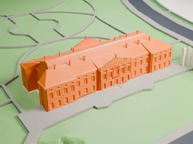 Krasiński Palace model, East view