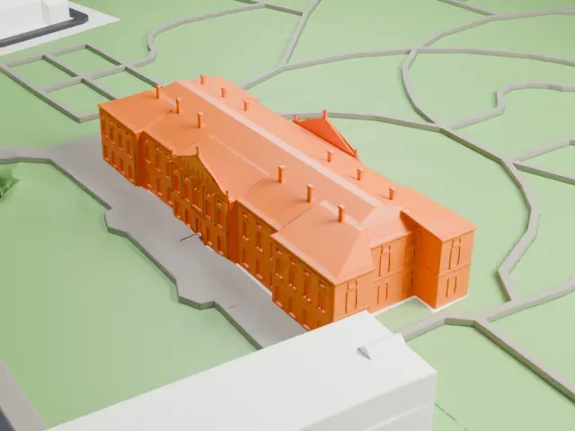 Krasiński Palace model, North view