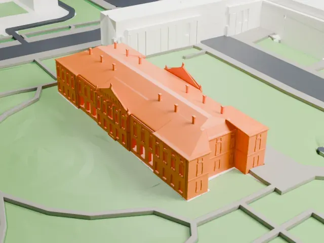 Krasiński Palace model, South view