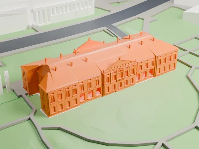 Krasiński Palace model, West view