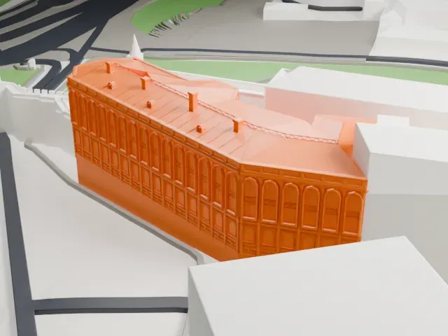 Kremlin Armoury model, East view