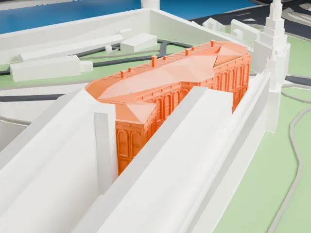 Kremlin Armoury model, North view