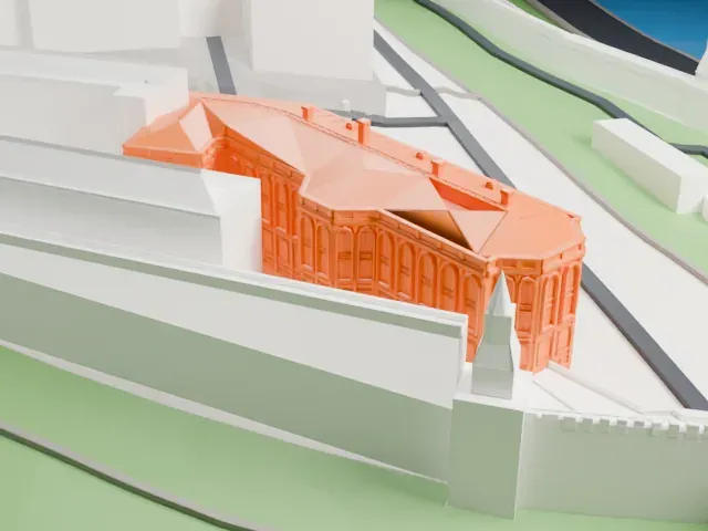 Kremlin Armoury model, West view