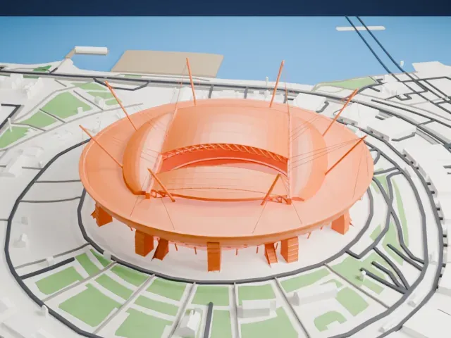 Krestovsky Stadium model, North view
