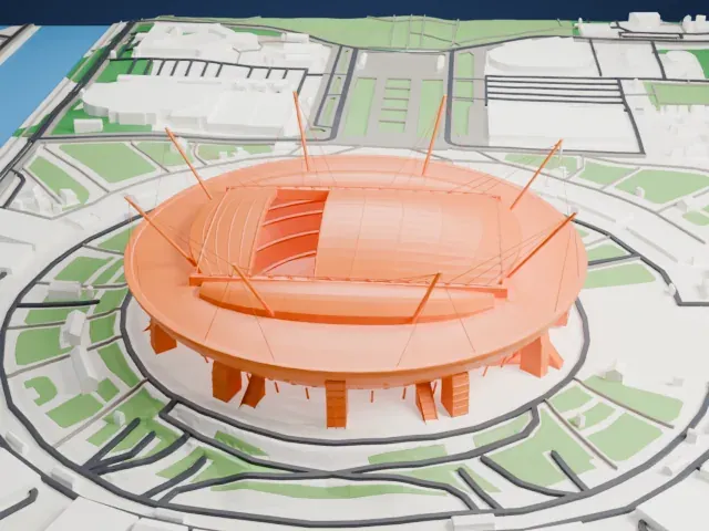 Krestovsky Stadium model, West view