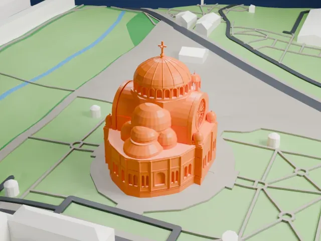 Kronstadt Naval Cathedral model, East view