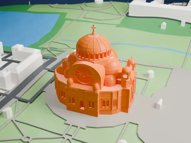 Kronstadt Naval Cathedral model, North view