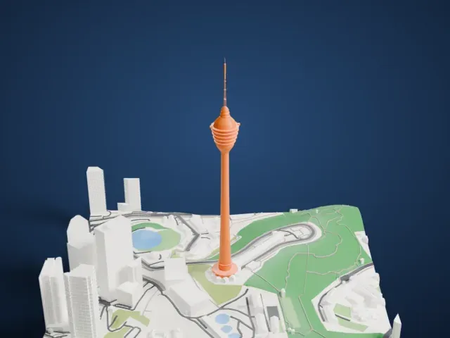 Kuala Lumpur Tower model, North view
