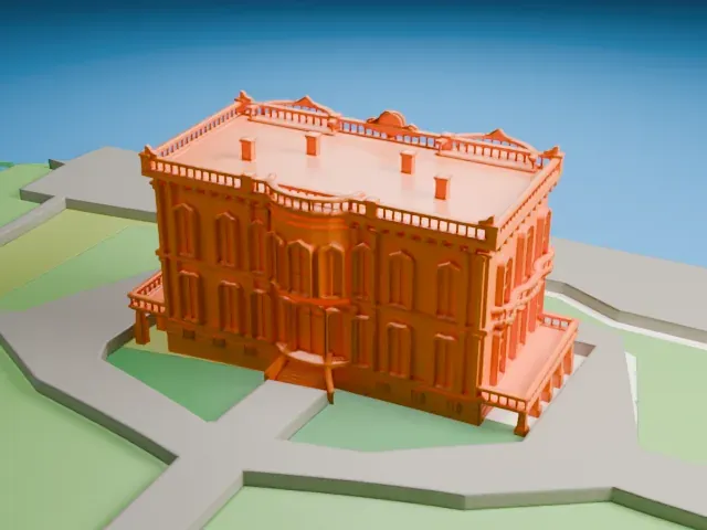 Küçüksu Pavilion model, East view