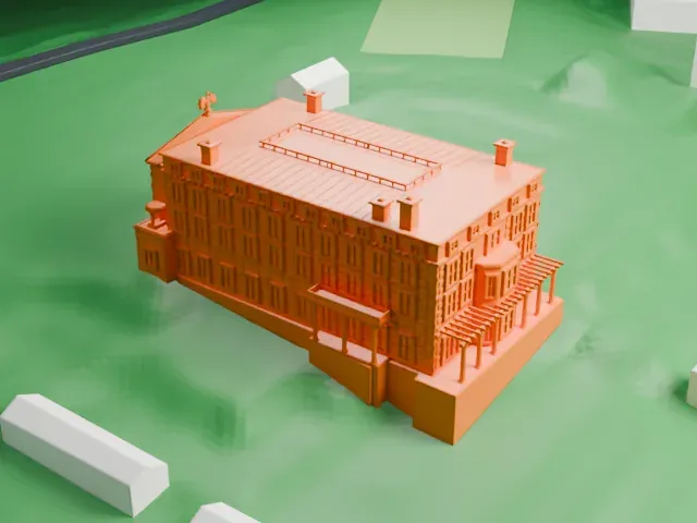 Kykuit model, North view