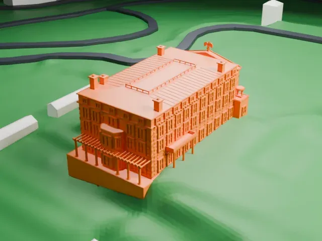 Kykuit model, West view
