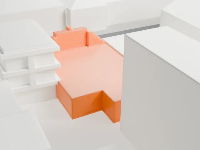La Casina model, East view