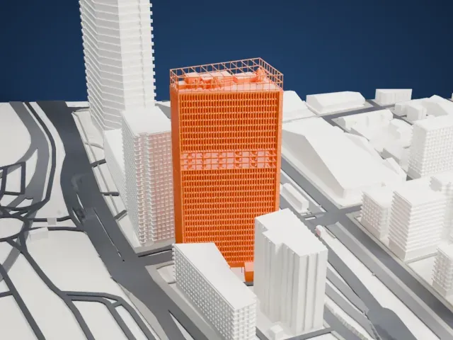 La Marseillaise (skyscraper) model, South view