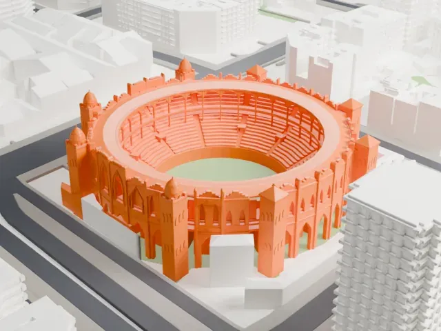 La Monumental model, East view