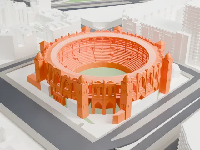 La Monumental model, South view