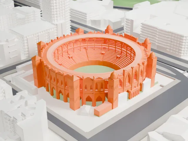 La Monumental model, West view