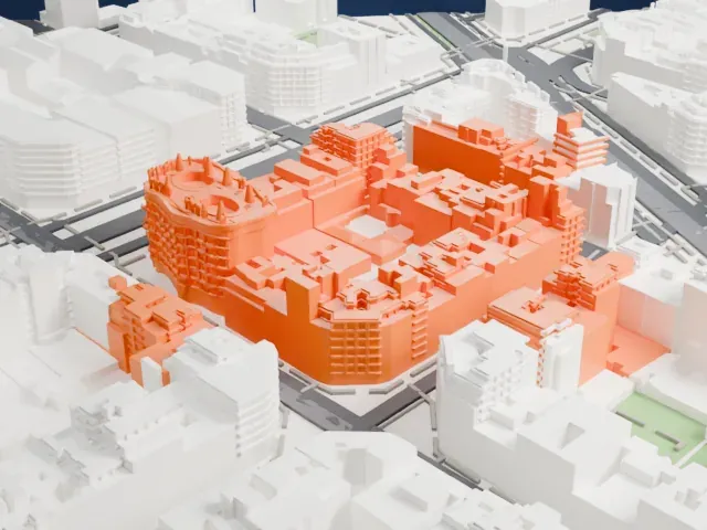 La Pedrera (Casa Milà) model, East view