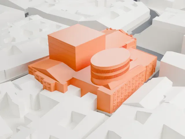 La Scala model, West view