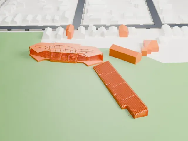 Labatt Park model, East view