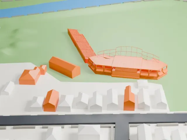 Labatt Park model, West view