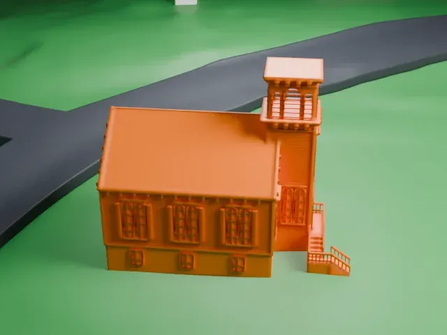 Ladentown United Methodist Church model, South view