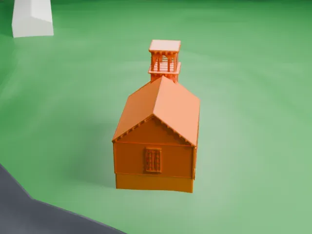 Ladentown United Methodist Church model, West view
