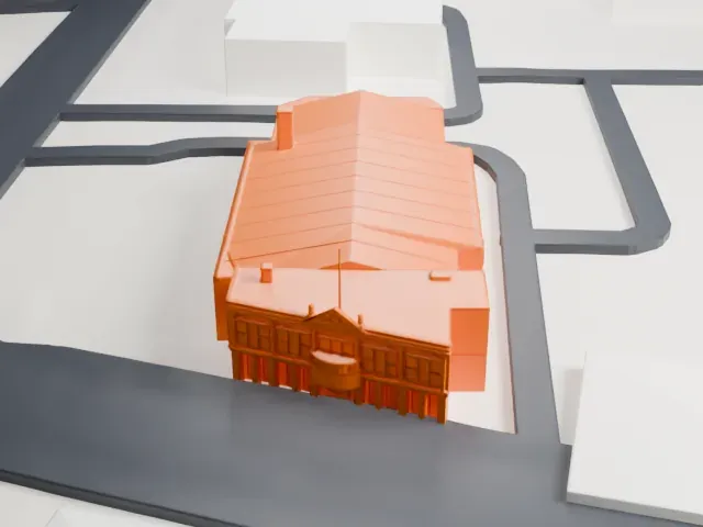 Lafayette Theatre, Suffern model, North view