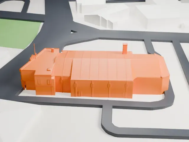 Lafayette Theatre, Suffern model, West view