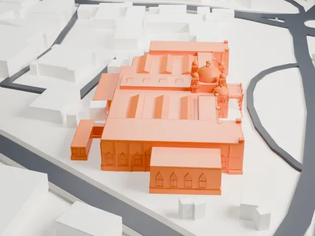 Lahore Museum model, East view