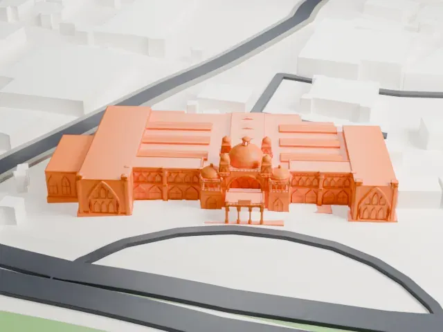 Lahore Museum model, North view