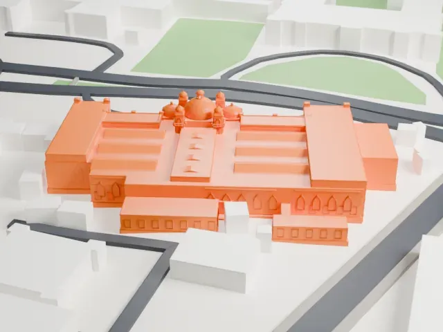Lahore Museum model, South view