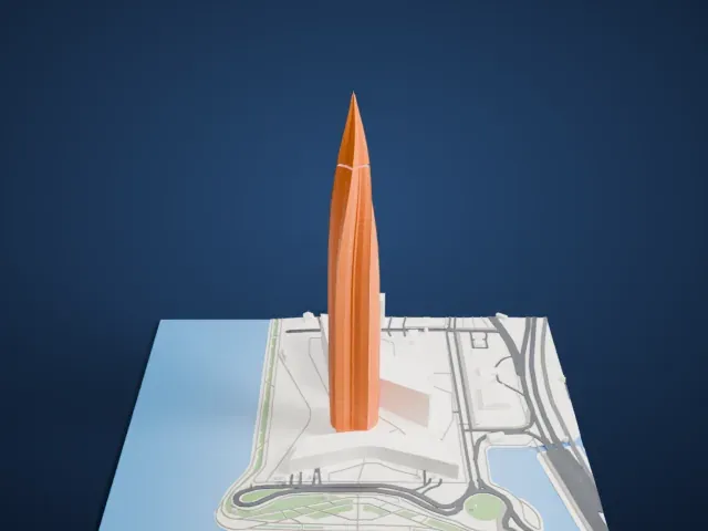 Lakhta Center model, East view