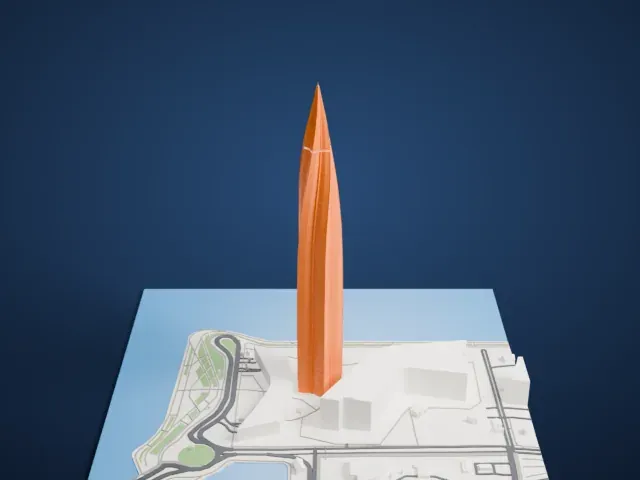 Lakhta Center model, North view