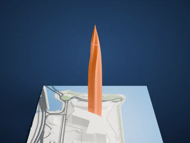Lakhta Center model, West view