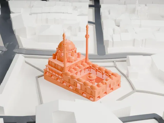 Laleli Mosque model, North view