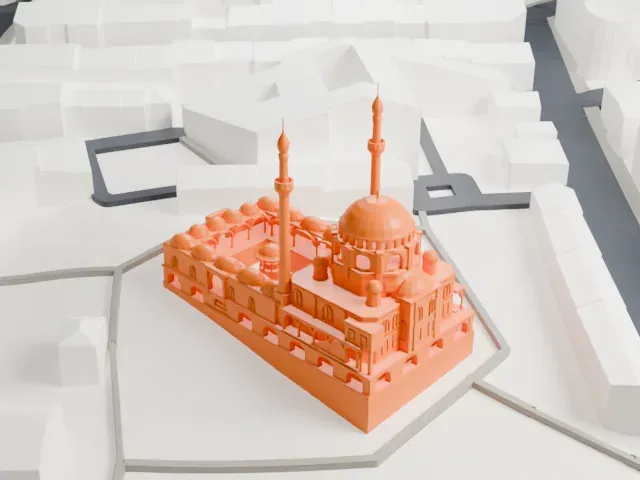 Laleli Mosque model, South view