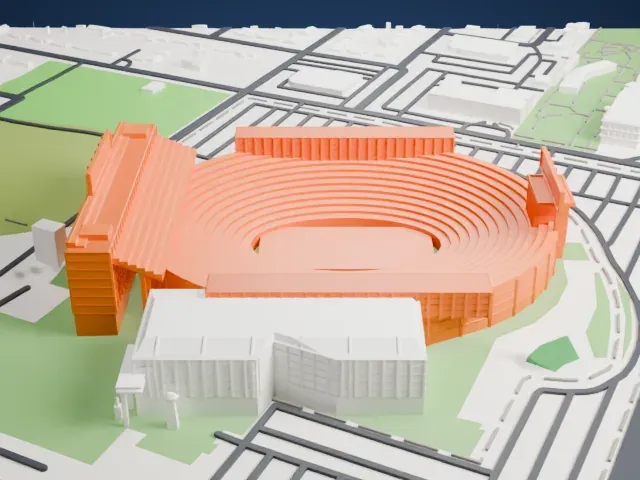 Lambeau Field model, East view