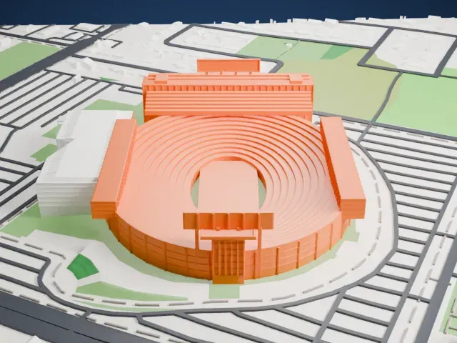 Lambeau Field model, North view
