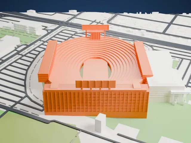 Lambeau Field model, South view