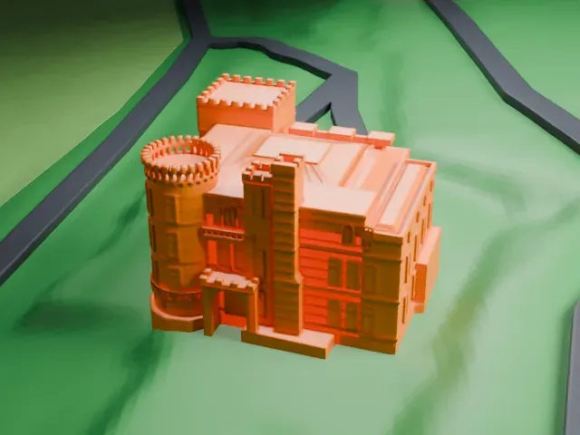Lambert Castle model, North view