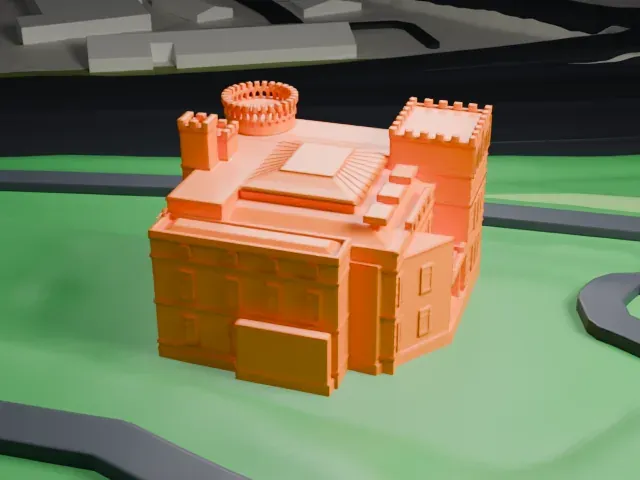 Lambert Castle model, West view