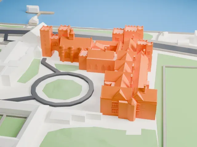 Lambeth Palace model, East view