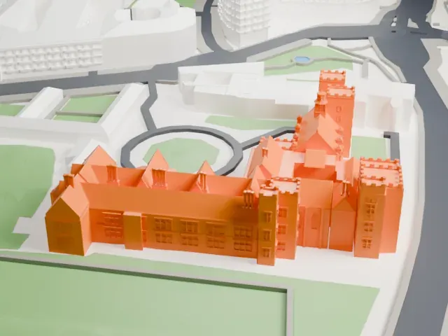 Lambeth Palace model, North view