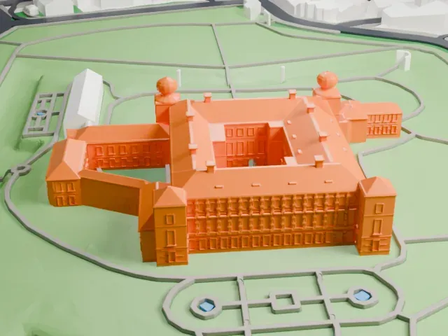Łańcut Castle model, East view