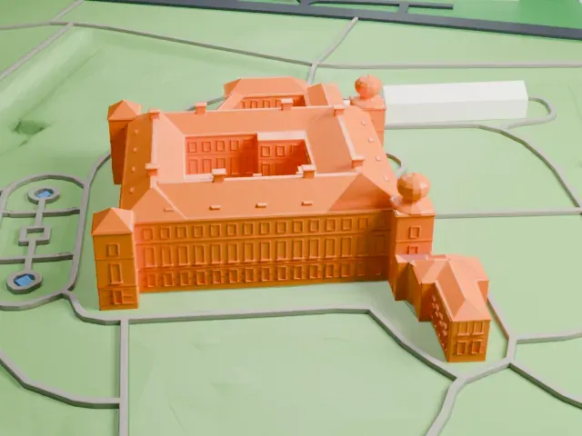 Łańcut Castle model, North view