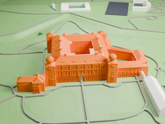Łańcut Castle model, West view