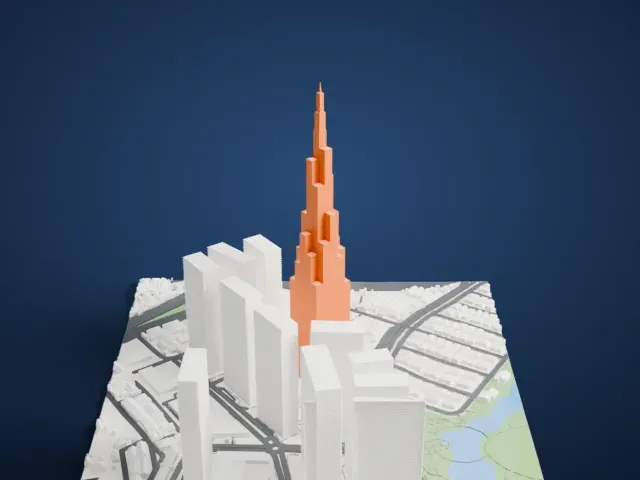 Landmark 81 model, South view