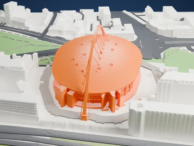 Lanxess Arena model, North view