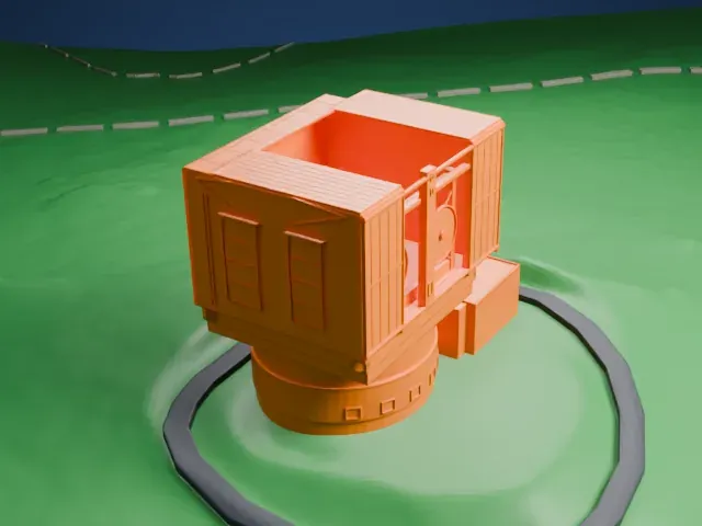 Large Binocular Telescope model, West view
