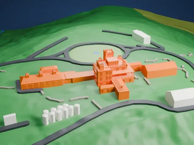 Larnach Castle model, East view